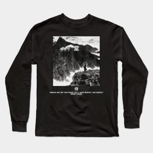 Mountain Samurai In Bushido Long Sleeve T-Shirt